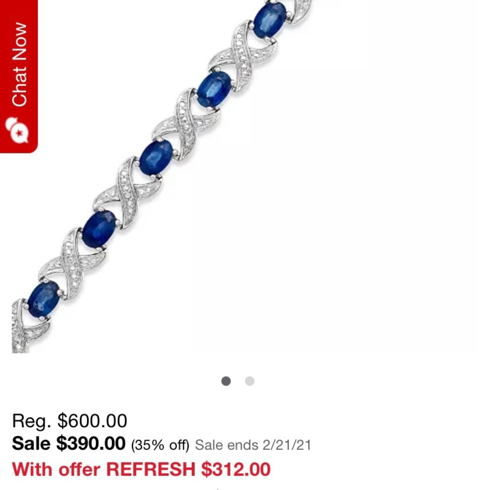 Genuine Sapphire (8 ct. t.w.) & Diamond Accent XO